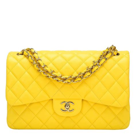 chanel yellow handbag|classic flap bag chanel.